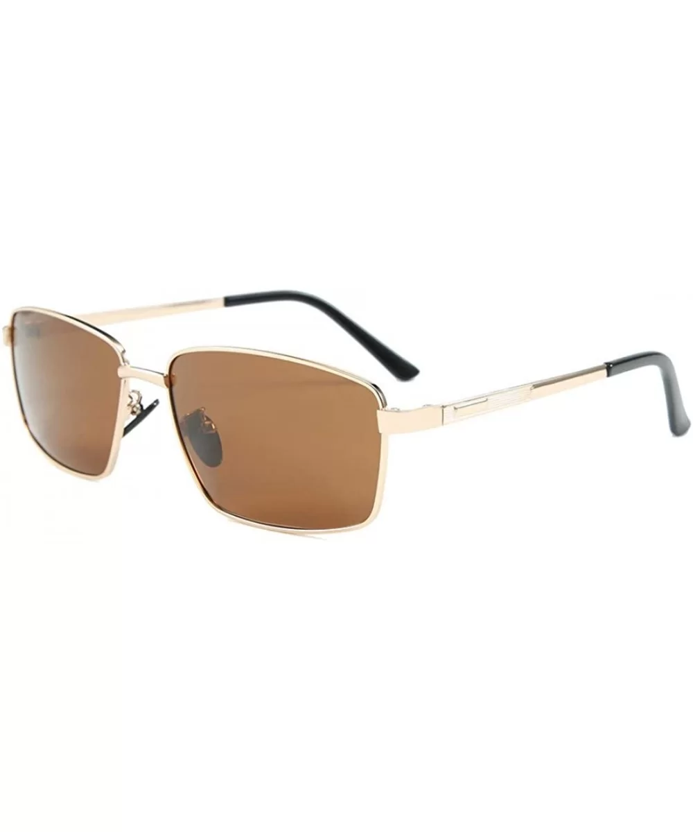 Explosive Men's Polarized Sunglasses Fashion Driving Sunglasses - Gold Tawny C5 - C71904XE8IR $10.85 Square