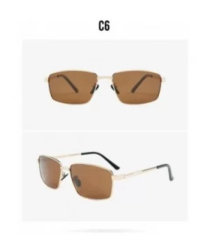 Explosive Men's Polarized Sunglasses Fashion Driving Sunglasses - Gold Tawny C5 - C71904XE8IR $10.85 Square