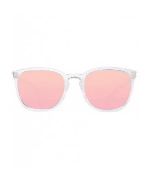 Polarized Sunglasses for Women Men Retro square lens uv400 protection - Clear/Mirrored Pink - CK18A32A75S $8.66 Semi-rimless