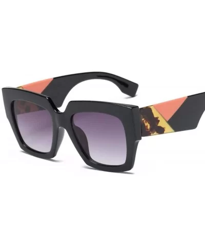 Fashion sunglasses sunglasses sunglasses European and American women's box Sunglasses - B - CF18Q9E3OSY $24.72 Oversized