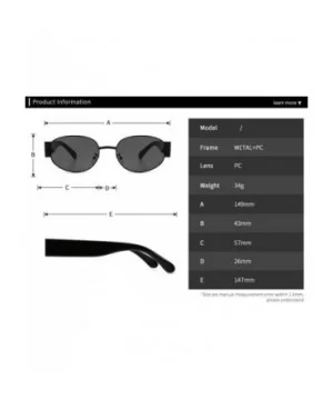 Steampunk Metal Sunglasses Male Oval Retro Sun Visor - 6 - CI190O00E27 $22.46 Oval