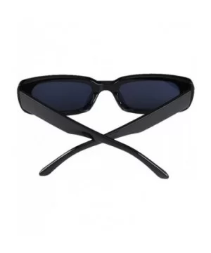 Small Rectangle Sunglasses Women UV 400 Retro Square Driving Glasses - Bright Black - C4198QWKGQK $6.78 Square