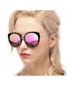 Myiaur Fashion Cat Eye Mirror Sunglasses Women Polarized UV Protection Stylish Design - C618QMZUMNC $17.17 Wayfarer