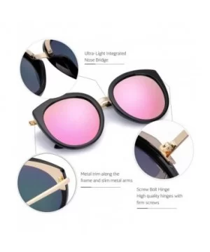 Myiaur Fashion Cat Eye Mirror Sunglasses Women Polarized UV Protection Stylish Design - C618QMZUMNC $17.17 Wayfarer