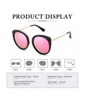 Myiaur Fashion Cat Eye Mirror Sunglasses Women Polarized UV Protection Stylish Design - C618QMZUMNC $17.17 Wayfarer