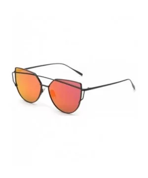 Pink Vintage Mirror Female Women Cat Eye Sunglasses Er Ladies Sun Glasses Oculos Feminino - C1 - C9198AHY0OQ $14.29 Oversized