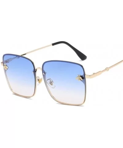 Sunglasses Women Men Retro Metal Frame Oversized Sun Glasses Female (Color Tea) - Tea - C1199EHYTRA $10.90 Oversized