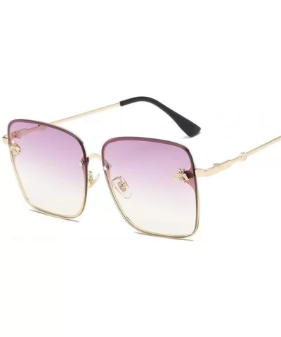 Sunglasses Women Men Retro Metal Frame Oversized Sun Glasses Female (Color Tea) - Tea - C1199EHYTRA $10.90 Oversized