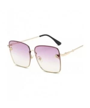 Sunglasses Women Men Retro Metal Frame Oversized Sun Glasses Female (Color Tea) - Tea - C1199EHYTRA $10.90 Oversized