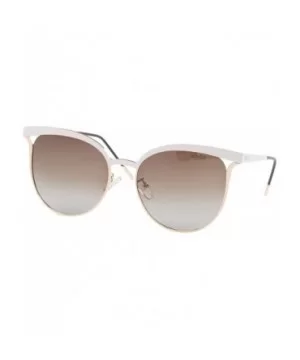 Womens Polarised Cat Eye Sunglasses Summer Shades - White - Brown Gradient - C718EONCCHY $29.42 Square