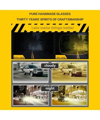 Night Driving Glasses Anti Glare Polarized- HD Vision Al-Mg Frame Safe Fashion Sunglasses - Yellow - CF1924UM34K $29.92 Oval