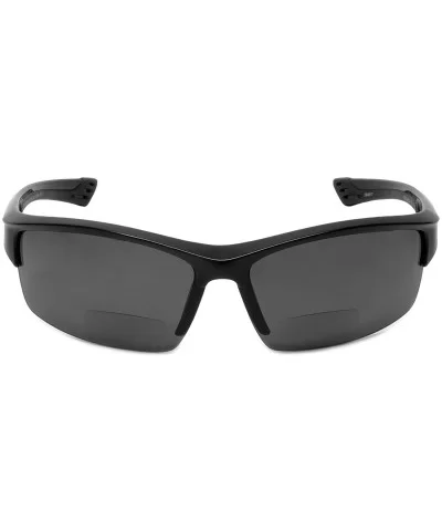 Sport Polarized Bi-Focal Safety Sunglasses with UV Protection PC066BF - Black/Grey - CQ18M5YE98G $33.76 Sport