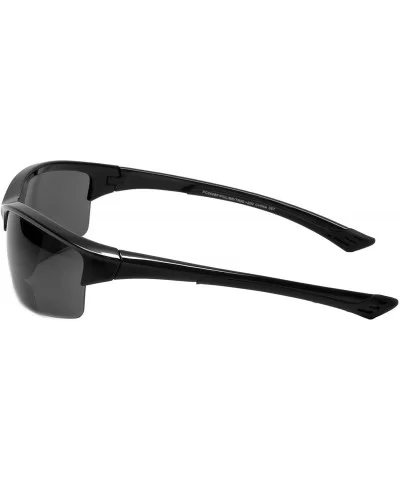 Sport Polarized Bi-Focal Safety Sunglasses with UV Protection PC066BF - Black/Grey - CQ18M5YE98G $33.76 Sport