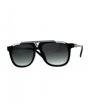 Luxury Flat Top Racer Mob Plastic Rectangular Mens Sunglasses - Matte Black Smoke - CH180OW9XUL $7.39 Rectangular