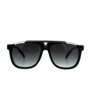 Luxury Flat Top Racer Mob Plastic Rectangular Mens Sunglasses - Matte Black Smoke - CH180OW9XUL $7.39 Rectangular