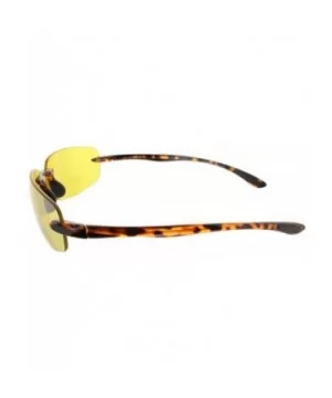 Island Bifocal Sunglasses Rimless Readers - Non-polarized Tortoise Frame/Yellow Night Driving Lens - C911X6ZGD8B $18.95 Round