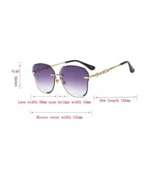 Women's fashion sunglasses - frameless fashion sunglasses ladies fox head multicolor sunglasses - F - CZ18RT5XH0C $41.62 Aviator