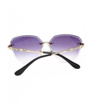 Women's fashion sunglasses - frameless fashion sunglasses ladies fox head multicolor sunglasses - F - CZ18RT5XH0C $41.62 Aviator