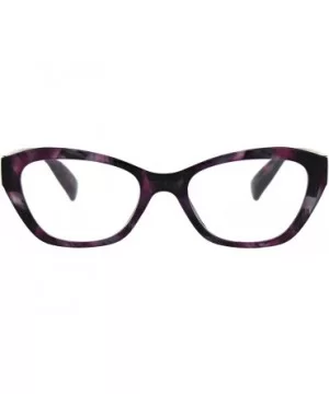 Womens Luxury Fashion Narrow Cat Eye Style Plastic Frame Reading Glasses - Purple Marble - C3182A7A9WA $7.51 Oval