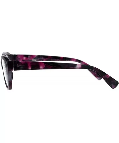 Womens Luxury Fashion Narrow Cat Eye Style Plastic Frame Reading Glasses - Purple Marble - C3182A7A9WA $7.51 Oval