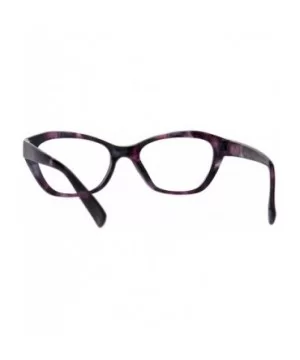 Womens Luxury Fashion Narrow Cat Eye Style Plastic Frame Reading Glasses - Purple Marble - C3182A7A9WA $7.51 Oval