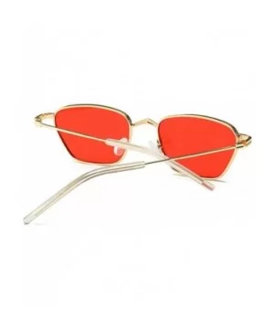 Ultralight Fashion Lady Brand Designer Oval Small Frame sunglasses Vintage men Sun glasses UV400 - Red - C418S65WX2A $9.51 Oval