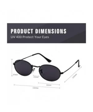 Oval Sunglasses Vintage Retro Sunglasses Designer Glasses for Women Men - Black Frame Grey Lens - CE18I8GW9WI $6.96 Oval