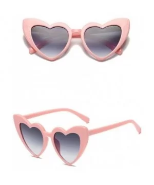 Women Retro Fashion Heart-shaped Shades Sunglasses Integrated UV - 5134c - CT18ROYQ488 $7.63 Sport