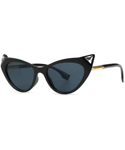 Leopard Crystal Sunglasses sunglasses Oversize - Black - C318SU8R6II $9.76 Oversized