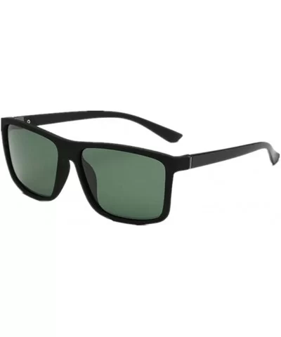 Mens Vintage Rectangle Polarized Sunglass Women Driving Anti-UV Glasses Eyewear - Green - CX18HDZA508 $5.24 Rectangular