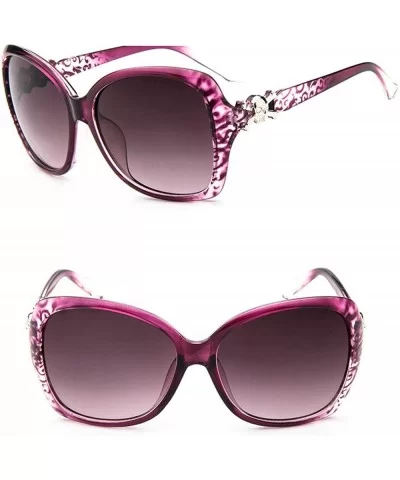 Classic Retro Skull Sunglasses for Unisex PC AC UV 400 Protection Sunglasses - Purple - CF18SARCD3M $10.59 Sport