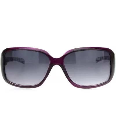 Womens 90s Classic Rectangular Plastic Narrow Butterfly Sunglasses - Purple Gradient Black - CA18OEQ8TMA $8.68 Butterfly