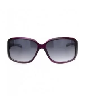 Womens 90s Classic Rectangular Plastic Narrow Butterfly Sunglasses - Purple Gradient Black - CA18OEQ8TMA $8.68 Butterfly