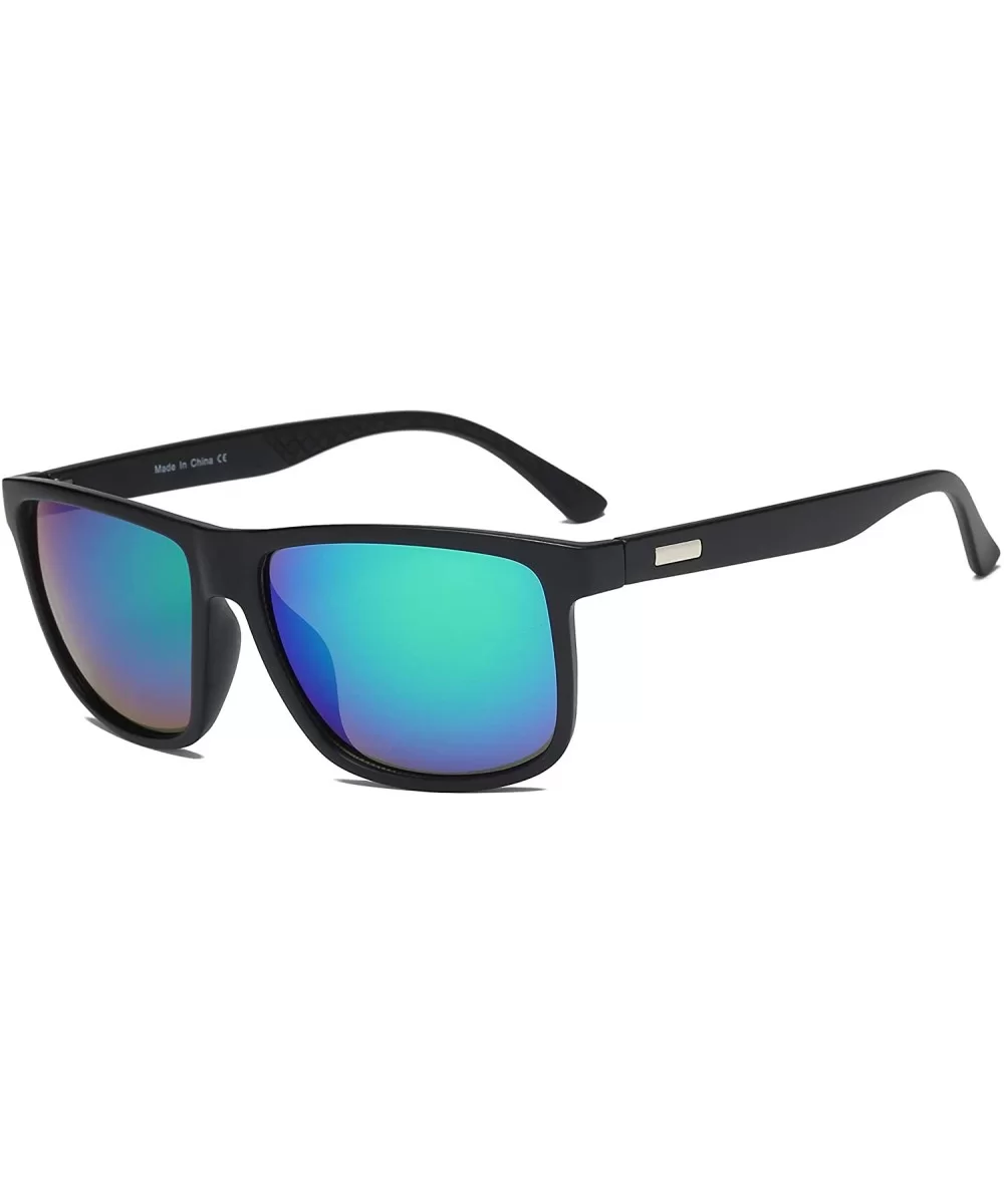 Men Retro Classic Sports Rectangular UV Protection Sunglasses - Green - CF18IZIZSUA $7.15 Rectangular