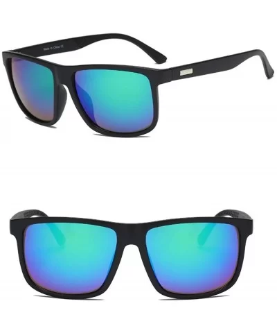 Men Retro Classic Sports Rectangular UV Protection Sunglasses - Green - CF18IZIZSUA $7.15 Rectangular