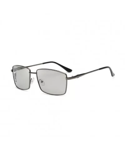 Square Photochromic Sunglasses Anti Ultraviolet Polarized - Gun Gray Discoloration - CG190T8NNNW $5.15 Sport