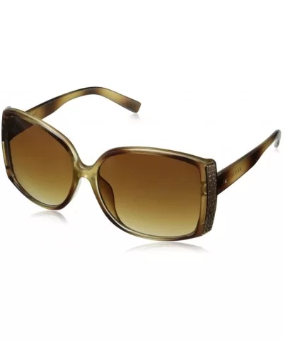 Women's R3163 Butterfly Sparkled Sunglasses with 100% UV Protection - 58 mm - Brown Sparkle - CW11HJIVA01 $36.38 Butterfly