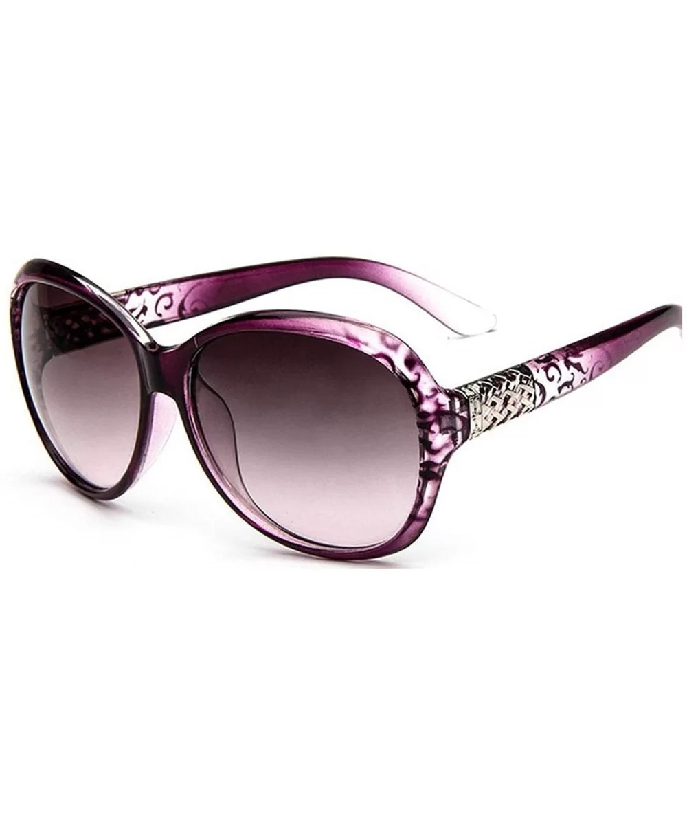 Sunglasses Women Fashion Decorative Large Frame Sun Glasses Europe And United States Retro - CP197A23LEK $11.71 Round